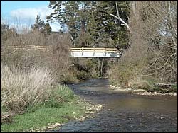 Bridge over the Sherry River at Bavin´s place