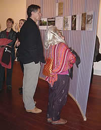 Visitors to the Travelling River exhibition