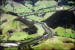 Lower reaches of the Motueka River valley