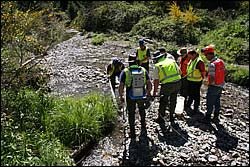 Sediment learning group electric fishing